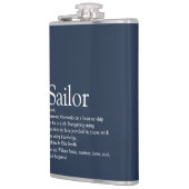 Leuke Gepersonaliseerde Zeiler Definitie Navy Blau Heupfles (Links)