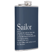 Leuke Gepersonaliseerde Zeiler Definitie Navy Blau Heupfles (Rechts)