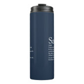 Leuke gepersonaliseerde zeiler definitie Navy Blue Thermosbeker (Voorkant)