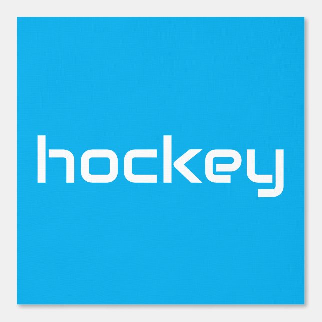 Leuke Geraffineerde Witte Slanke HOCKEY Tekst Azur Behang (Voorkant)