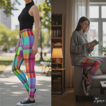 Leuke geruite legging