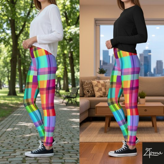 Leuke geruite legging