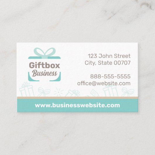 Leuke geschenkdoos Cadeau Visitekaartje (Voorkant)