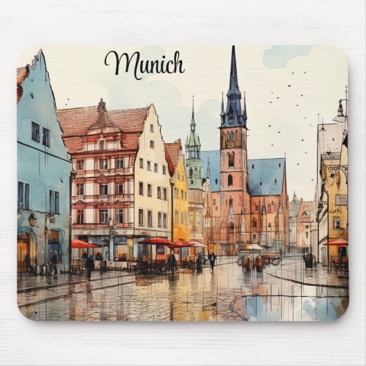 Leuke geschilderde München Muismat (Voorkant)