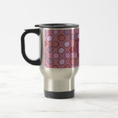 Leuke gespikkelde roze patroon monogram reisbeker (Links)