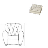 Leuke gestoffeerde stoel rubberen stempel (Gestempeld)