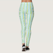 Leuke gestreepte bloemige leggings (Achterkant)
