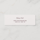 Leuke Gestreepte Girly Pink & Peach Chevron Modern Mini Visitekaartje (Achterkant)