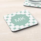 Leuke geweven pleinen Mint Groen Bier Onderzetter (Linkerzijde)