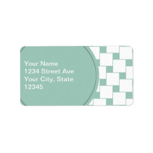 Leuke geweven pleinen Mint Groen Etiket