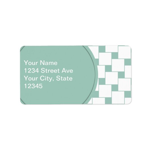 Leuke geweven pleinen Mint Groen Etiket (Voorkant)