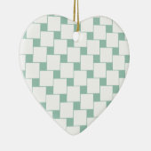Leuke geweven pleinen Mint Groen Keramisch Ornament (Rechts)