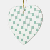 Leuke geweven pleinen Mint Groen Keramisch Ornament (Links)
