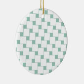 Leuke geweven pleinen Mint Groen Keramisch Ornament (Rechts)