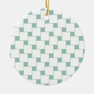 Leuke geweven pleinen Mint Groen Keramisch Ornament