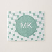 Leuke geweven pleinen Mint Groen Legpuzzel (Horizontaal)