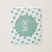 Leuke geweven pleinen Mint Groen Legpuzzel (Verticaal)