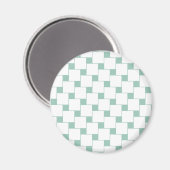 Leuke geweven pleinen Mint Groen Magneet (Voorkant / Achterkant)