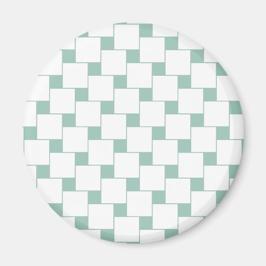 Leuke geweven pleinen Mint Groen Magneet (Voorkant)