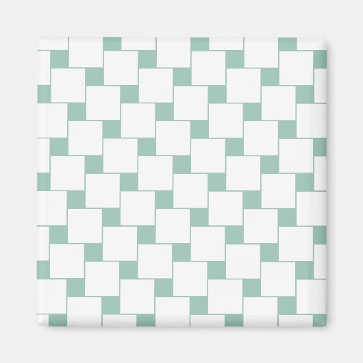 Leuke geweven pleinen Mint Groen Magneet (Voorkant)