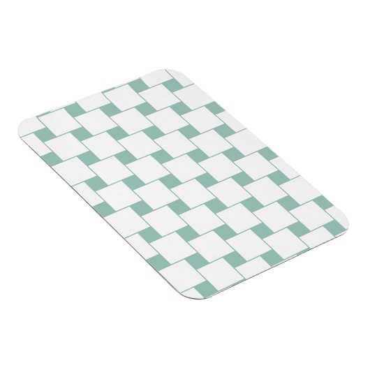 Leuke geweven pleinen Mint Groen Magneet (Rechterzijde)
