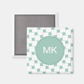 Leuke geweven pleinen Mint Groen Magneet (Voorkant / Achterkant)
