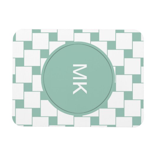 Leuke geweven pleinen Mint Groen Magneet (Horizontaal)