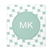 Leuke geweven pleinen Mint Groen Notitieblok (Voorkant)