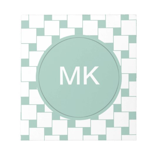 Leuke geweven pleinen Mint Groen Notitieblok (Voorkant)