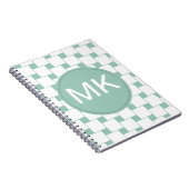 Leuke geweven pleinen Mint Groen Notitieboek (Rechterzijde)