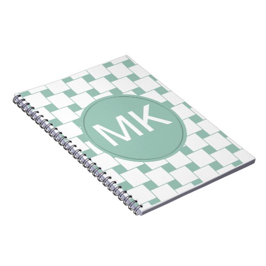 Leuke geweven pleinen Mint Groen Notitieboek (Rechterzijde)