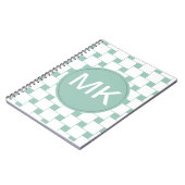 Leuke geweven pleinen Mint Groen Notitieboek (Linkerzijde)