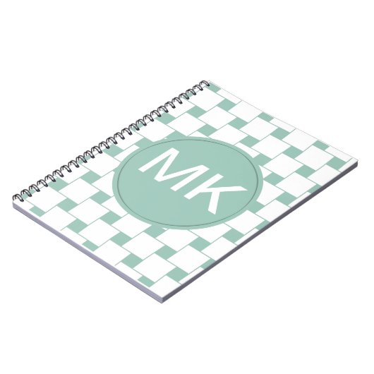 Leuke geweven pleinen Mint Groen Notitieboek (Linkerzijde)