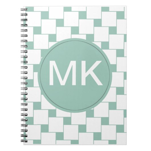 Leuke geweven pleinen Mint Groen Notitieboek (Voorkant)