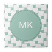 Leuke geweven pleinen Mint Groen Tegeltje (Voorkant)