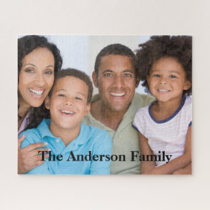Leuke gezelfgemaakte familiefoto legpuzzel