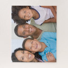Leuke gezelfgemaakte familiefoto legpuzzel