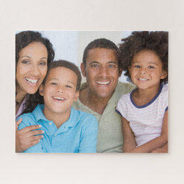 Leuke gezelfgemaakte familiefoto legpuzzel