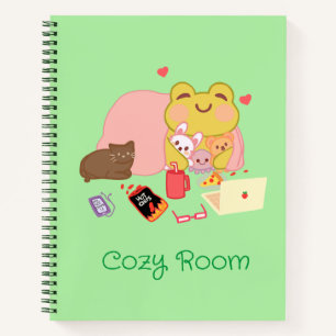 Leuke gezellige introvert cottagecore kikker notitieboek