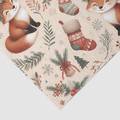 Leuke gezellige vos ontwerp tissue papier (Detail)