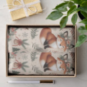Leuke gezellige vos ontwerp tissue papier (Geschenk)