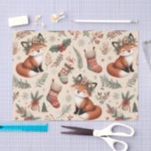 Leuke gezellige vos ontwerp tissue papier (Craft)