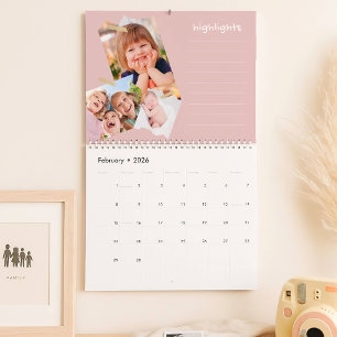 Leuke gezinsfotocollage scrapbook geheugenjournaal kalender