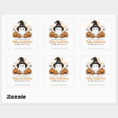 Leuke Ghost Baby shower Bookplate Vierkante Sticker (Vel)