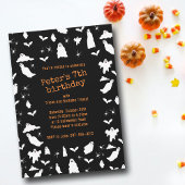 Leuke Ghost, Bats & Spiders Halloween Verjaardag Kaart