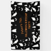 Leuke Ghost, Bats & Spiders Halloween Verjaardag Spandoek (Verticaal)