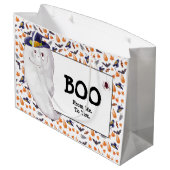 Leuke Ghost Boo Halloween Groot Cadeauzakje (Achterkant Gekanteld)