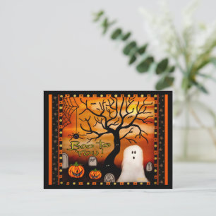 Leuke Ghost Boo Spider Kinder Halloween Briefkaart