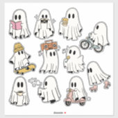 Leuke Ghost Doe Sommige Activiteiten Pack Sticker (Vel)