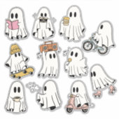 Leuke Ghost Doe Sommige Activiteiten Pack Sticker (Voorkant)
